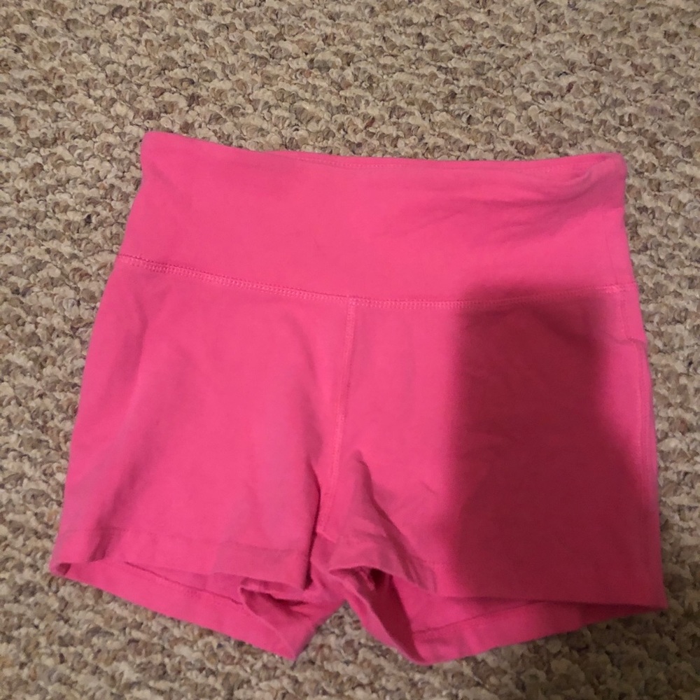 Pink Spandex Workout Shorts